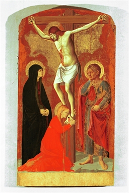 Crocifissione di Cristo con la Madonna, San Giovanni evangelista e santa Maria Maddalena; San Michele arcangelo; San Giovanni Battista